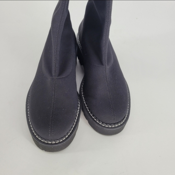 New Paul Green long classy stretchy round toe black boots size UK 4   US 6.5 - Picture 6 of 11